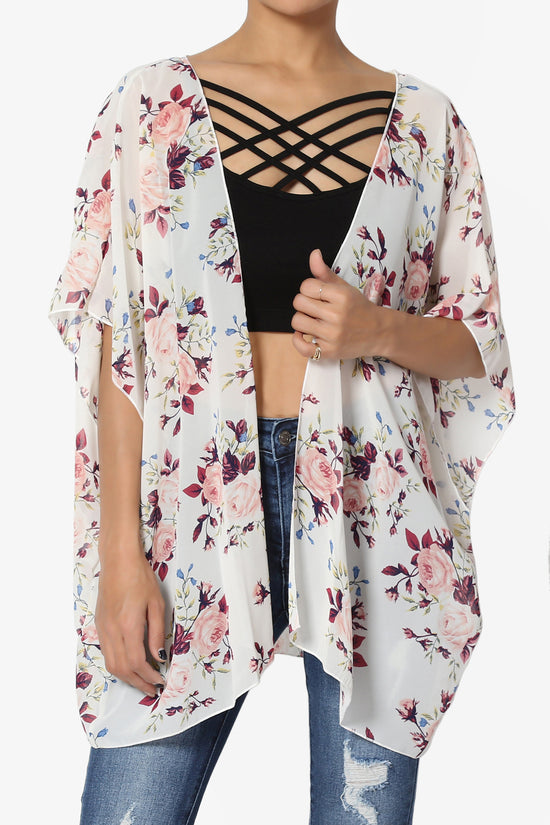 Sharpin Floral Cover Up Cardigan PLUS_WHITE_1
