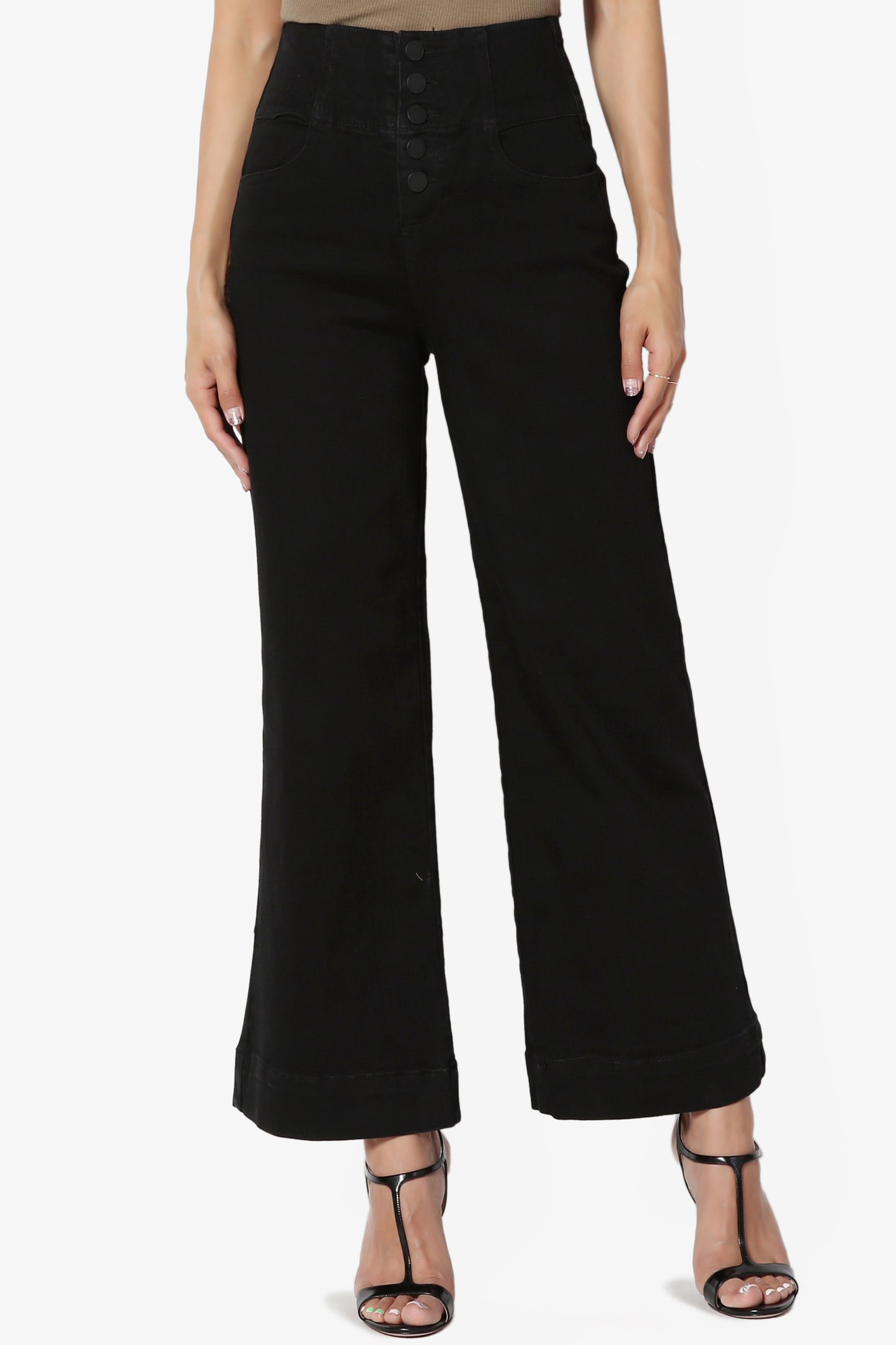 Load image into Gallery viewer, Namica High Waist Crop Culotte Jeans - TheMogan
