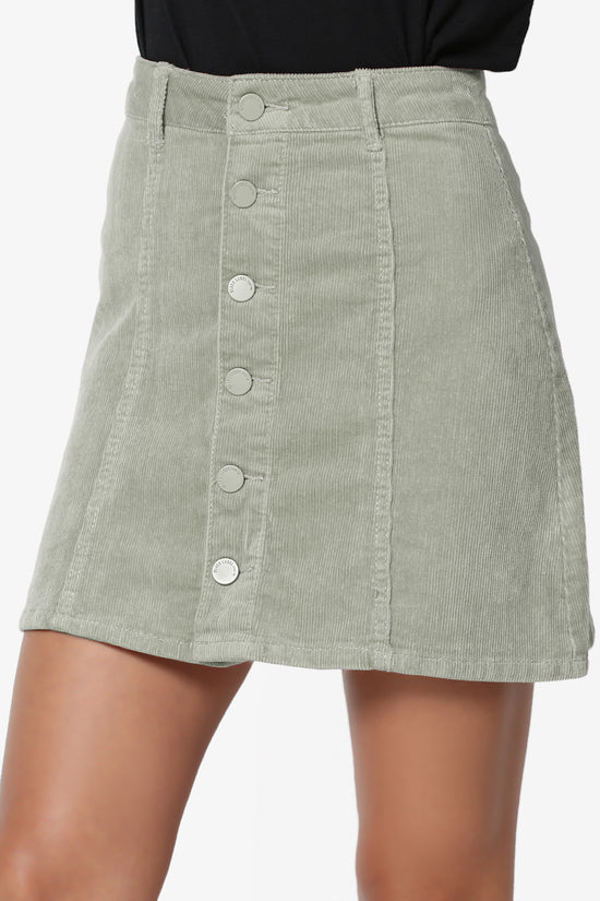 Confetti Button Up Corduroy Mini Skirt