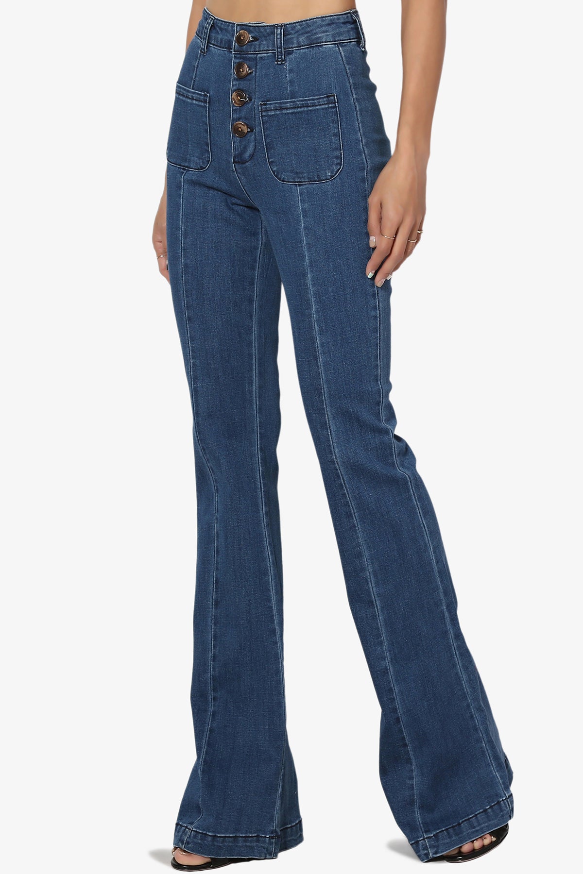 Buy MK Jeans Wide Leg Dark Blue Jeans for Women Baggy Jeans | Size-26  (STONEBLUE_ZX_3) at Amazon.in