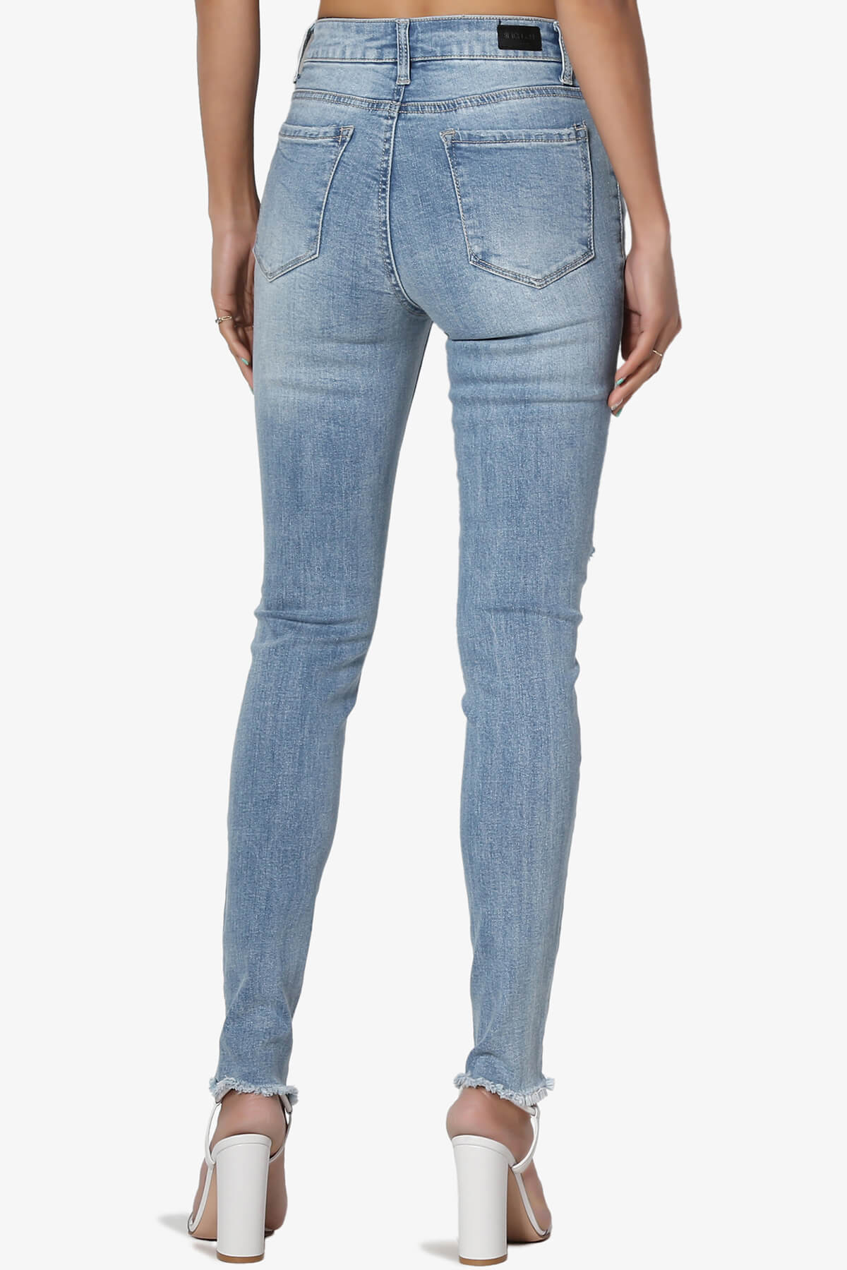 Load image into Gallery viewer, Rosalind Mid Rise Distressed Skinny Jeans LIGHT_2
