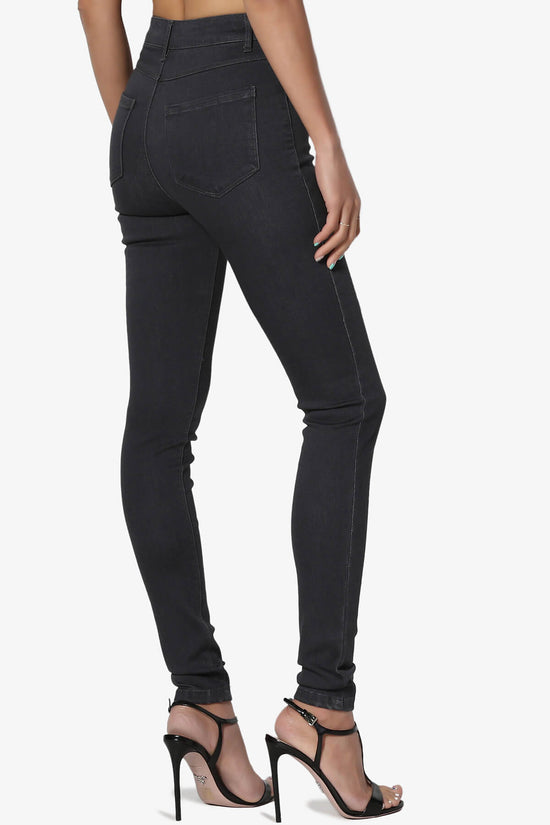 Load image into Gallery viewer, Doris High Rise Skinny Jeans DARK GREY_4

