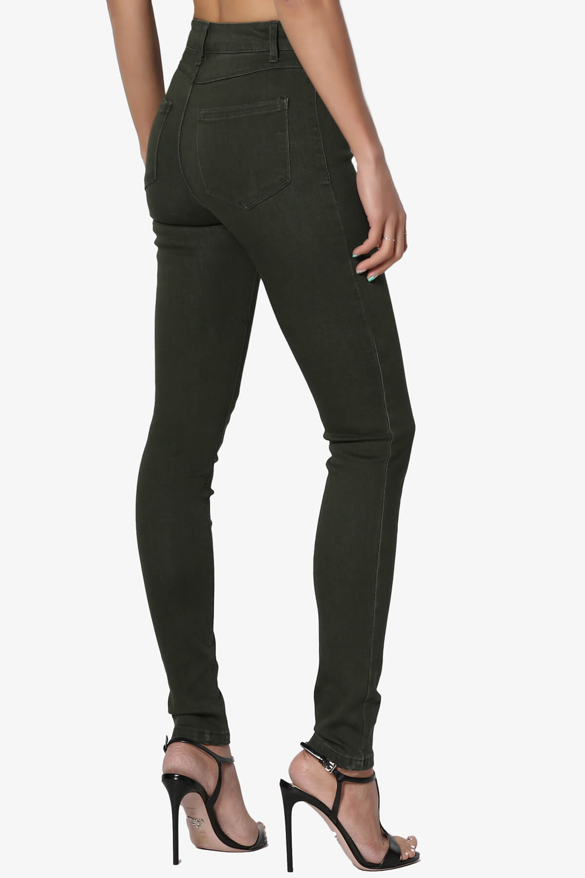 Load image into Gallery viewer, Doris High Rise Skinny Jeans OLIVE_4
