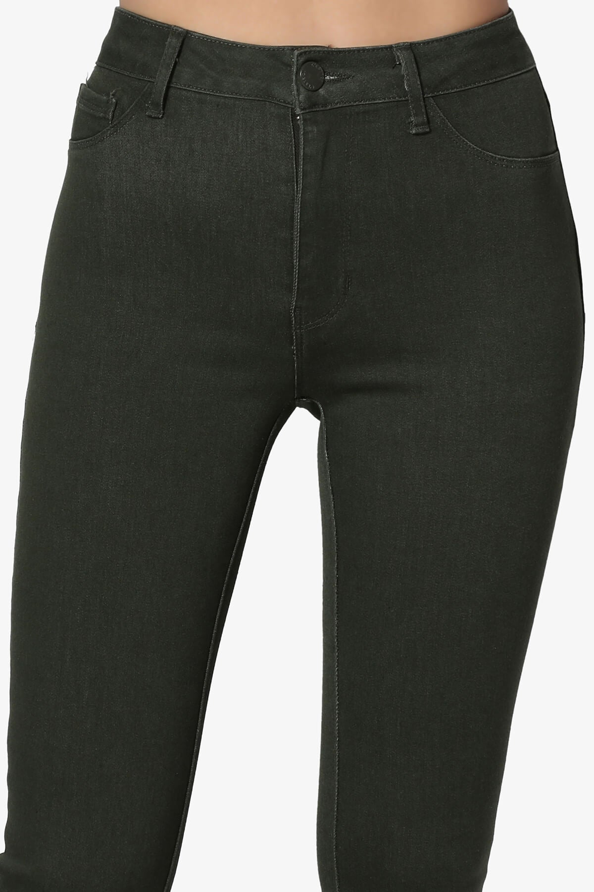 Load image into Gallery viewer, Doris High Rise Skinny Jeans OLIVE_5

