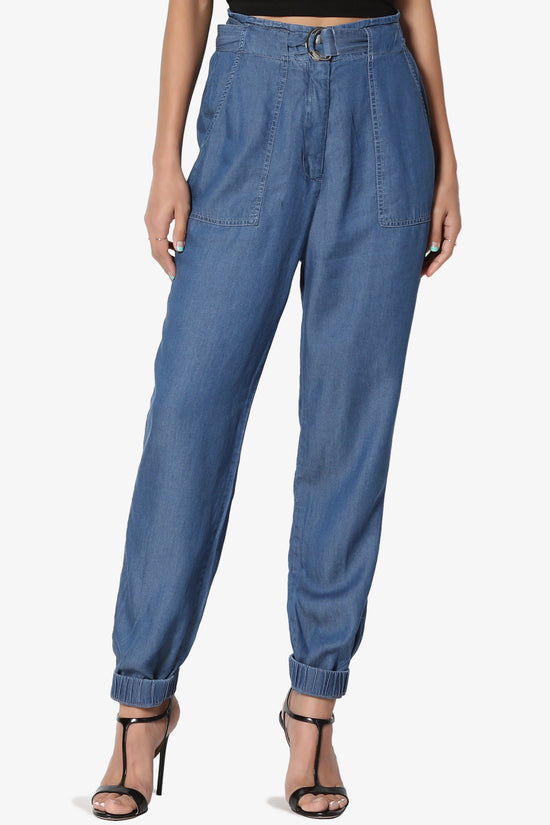 Tanja TENCEL Chambray Utility Jogger Pant - TheMogan