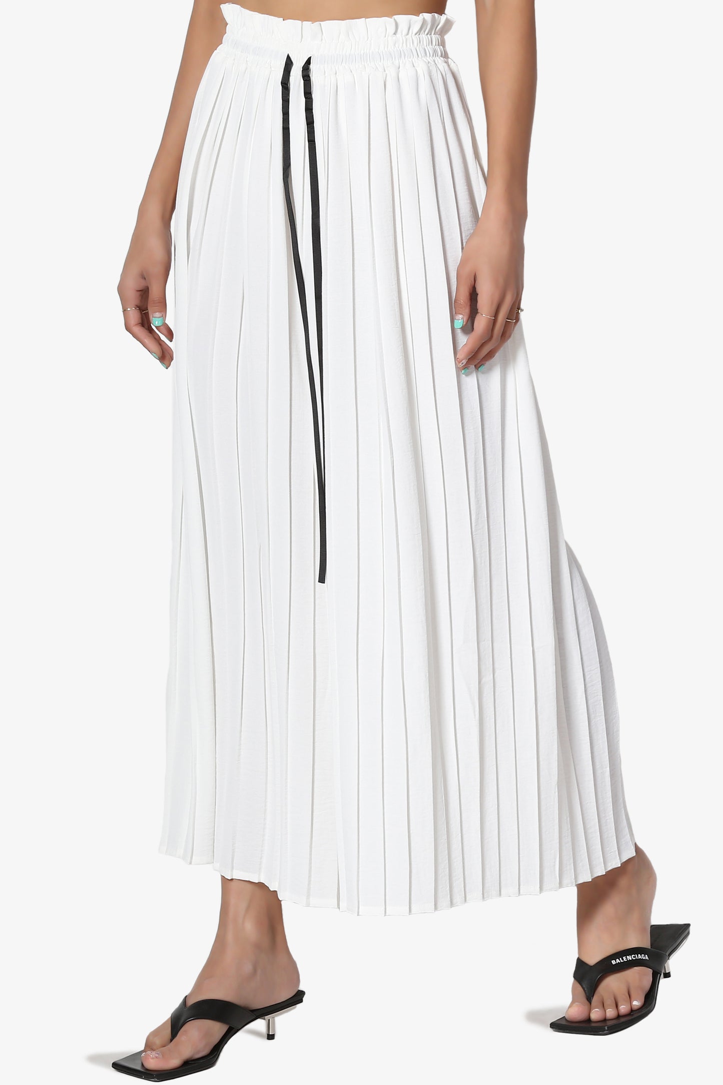 Stecia Cropped Pleated Trousers - TheMogan