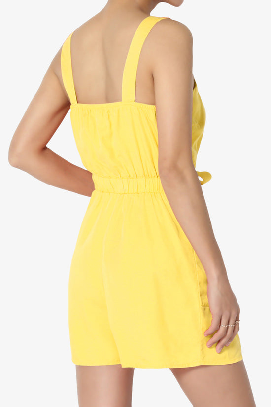 Load image into Gallery viewer, Skyler Utility Cargo Pocket Romper YELLOW_4

