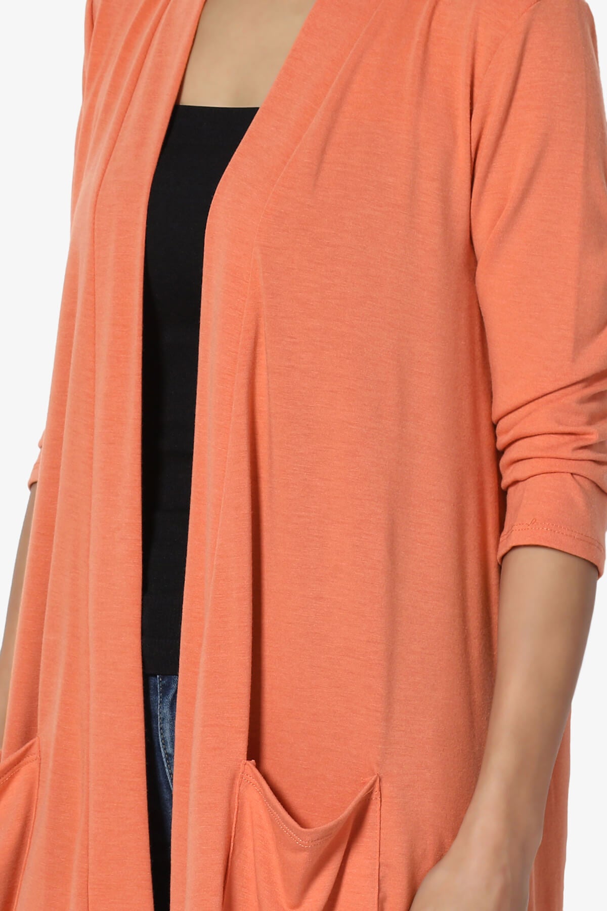 Load image into Gallery viewer, Daday Slouchy Pocket 3/4 Sleeve Cardigan ASH COPPER_5
