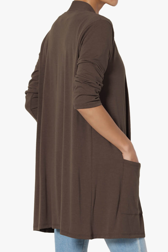 Load image into Gallery viewer, Daday Slouchy Pocket 3/4 Sleeve Cardigan BROWN_4
