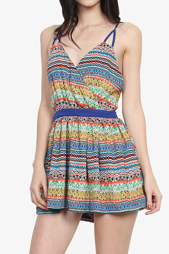 Load image into Gallery viewer, Velanie Printed Open Back Romper
