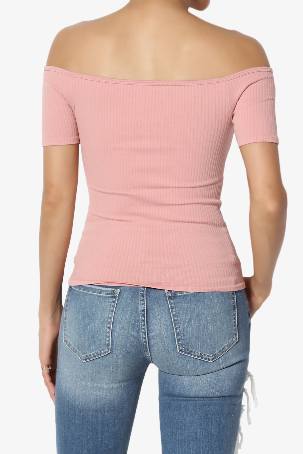 Load image into Gallery viewer, Latch Off Shoulder Ribbed Top
