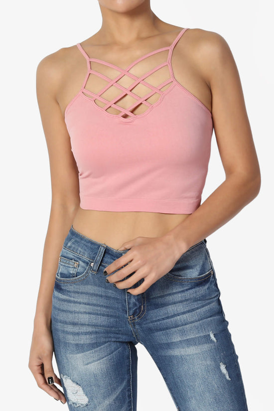 Load image into Gallery viewer, Britney Caged Cropped Camisole DUSTY PINK_1
