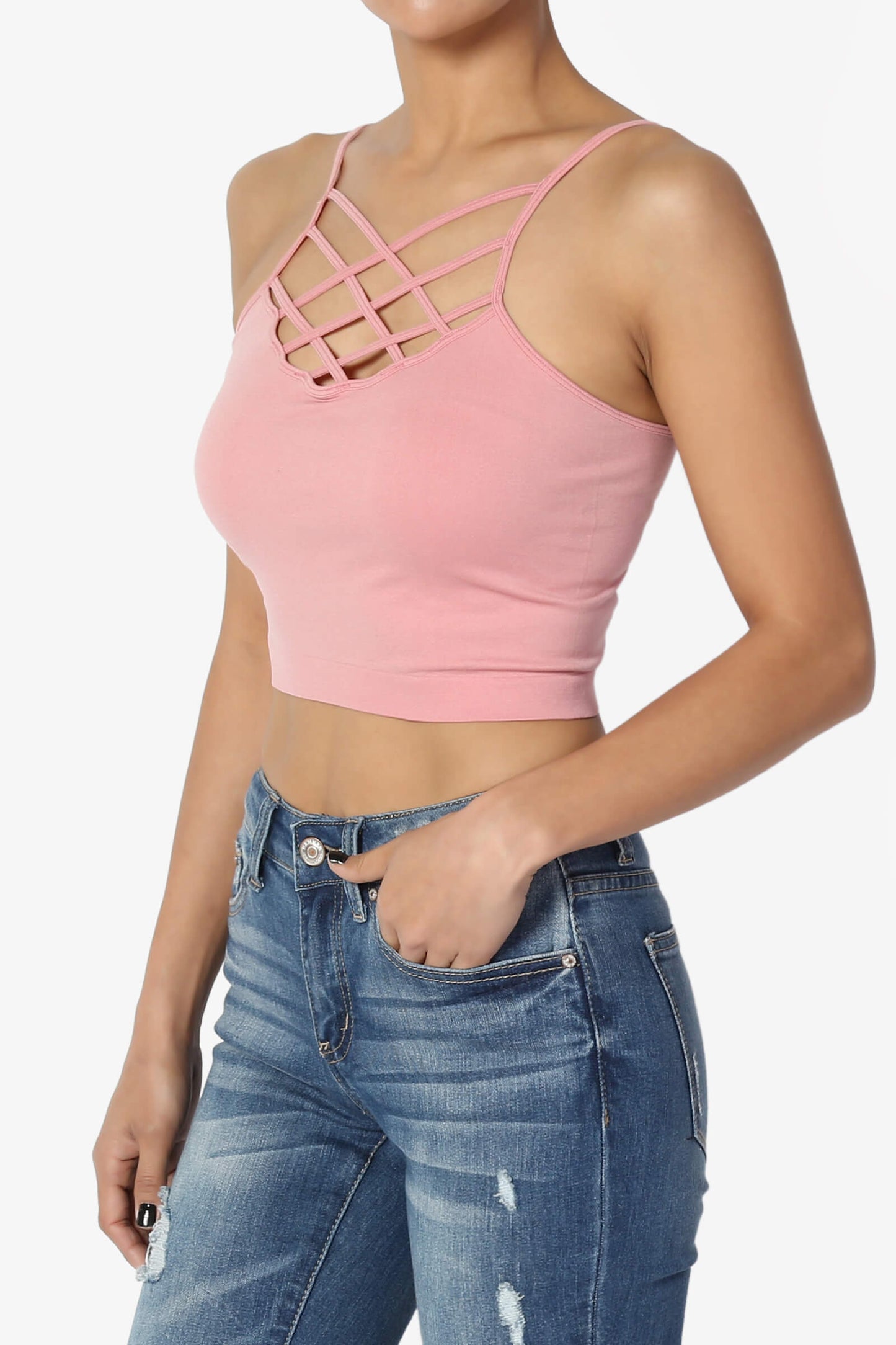 Britney Caged Cropped Camisole DUSTY PINK_3