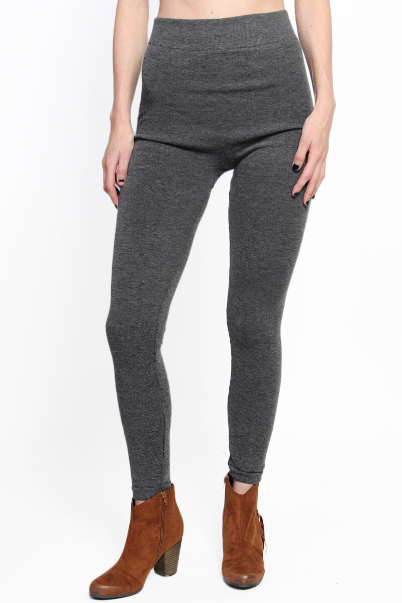 Load image into Gallery viewer, Prompt Ribbed Knit High Rise Leggings CHARCOAL_1
