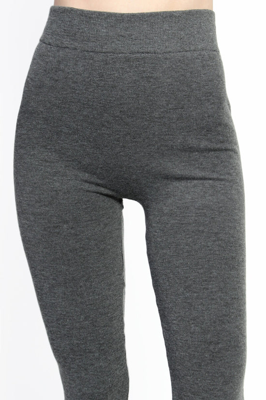 Prompt Ribbed Knit High Rise Leggings CHARCOAL_5