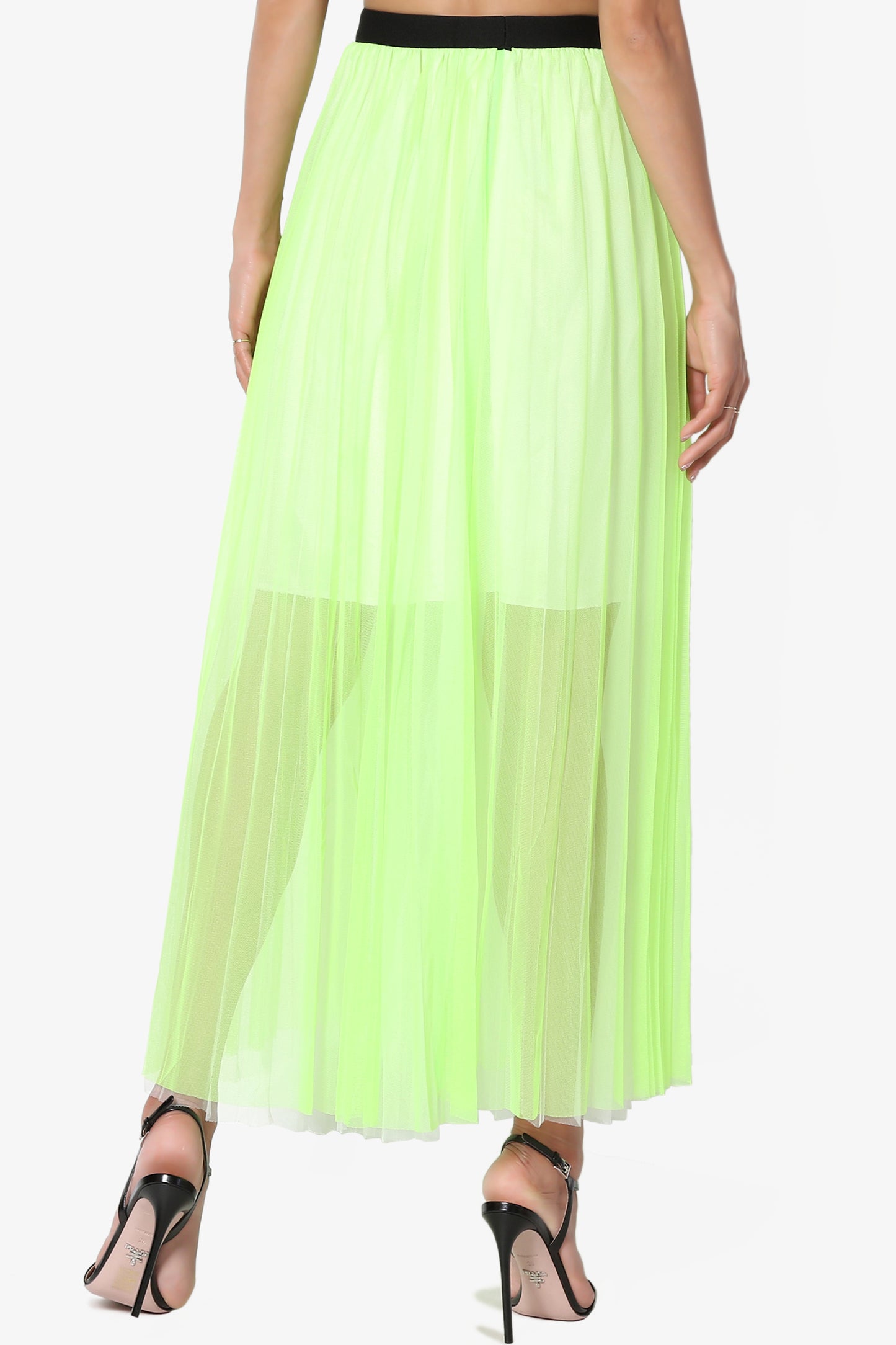 Load image into Gallery viewer, Mallorca Mesh Pleated Long Skirt - TheMogan
