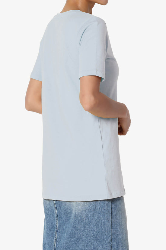 Elora Crew Neck Short Sleeve T-Shirt ASH BLUE_4