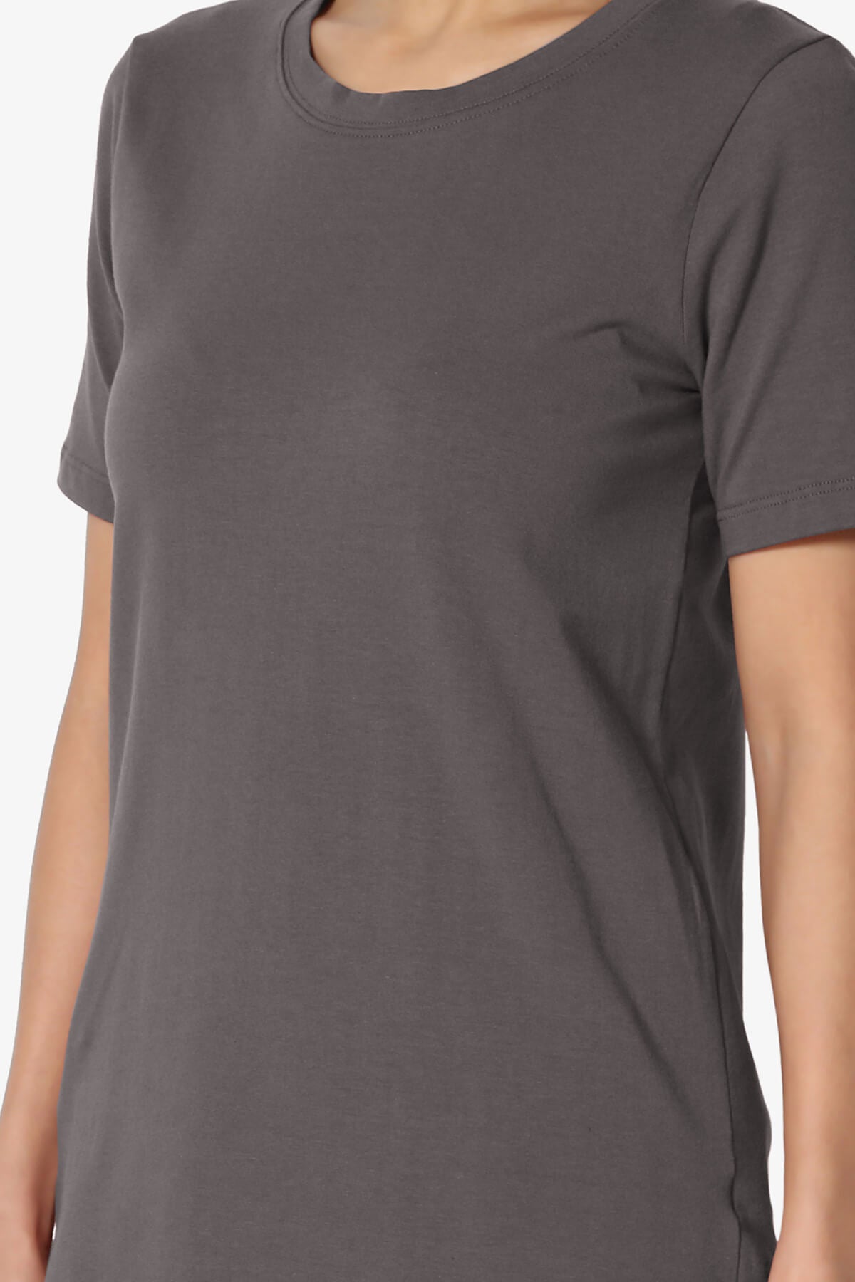 Load image into Gallery viewer, Elora Crew Neck Short Sleeve T-Shirt ASH GREY_5
