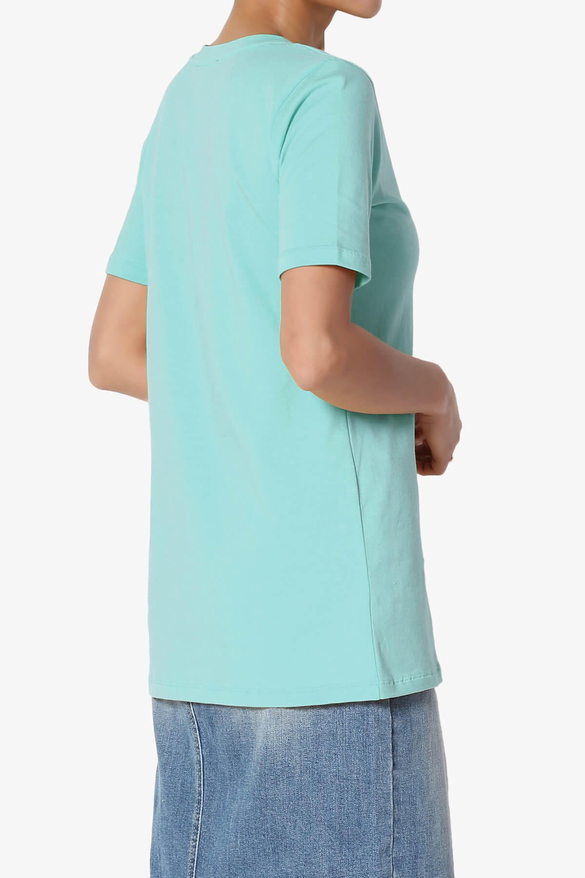 Load image into Gallery viewer, Elora Crew Neck Short Sleeve T-Shirt ASH MINT_4
