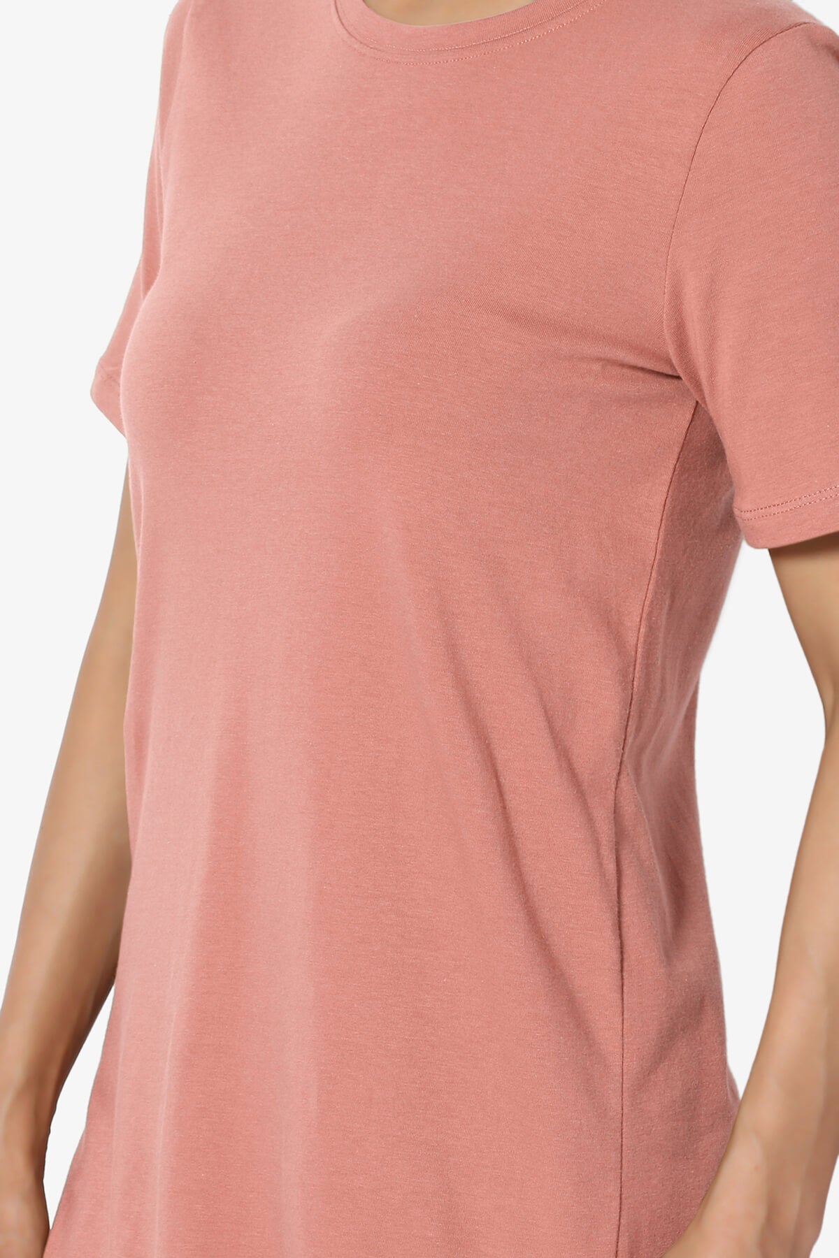 Load image into Gallery viewer, Elora Crew Neck Short Sleeve T-Shirt ASH ROSE_5
