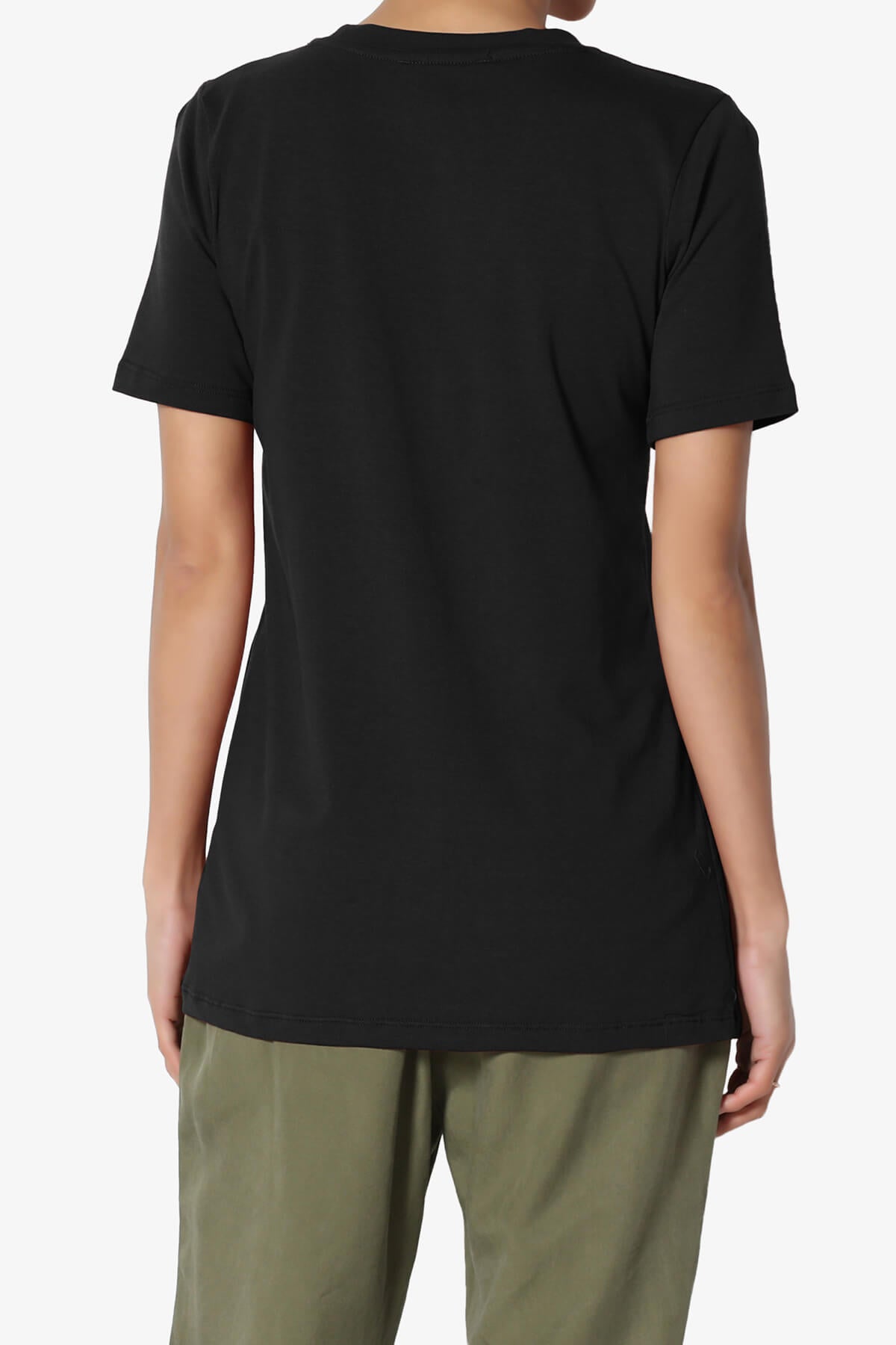 Load image into Gallery viewer, Elora Crew Neck Short Sleeve T-Shirt BLACK_2
