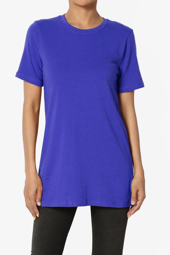 Load image into Gallery viewer, Elora Crew Neck Short Sleeve T-Shirt BRIGHT BLUE_1
