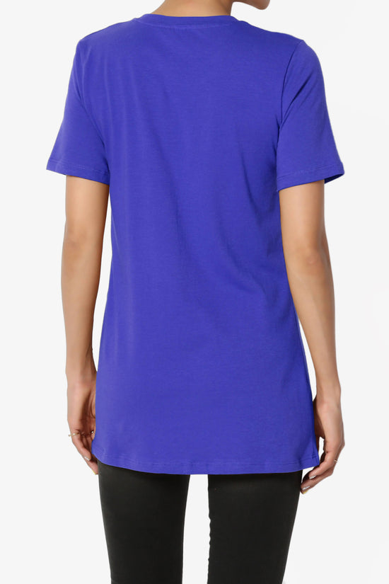 Elora Crew Neck Short Sleeve T-Shirt BRIGHT BLUE_2