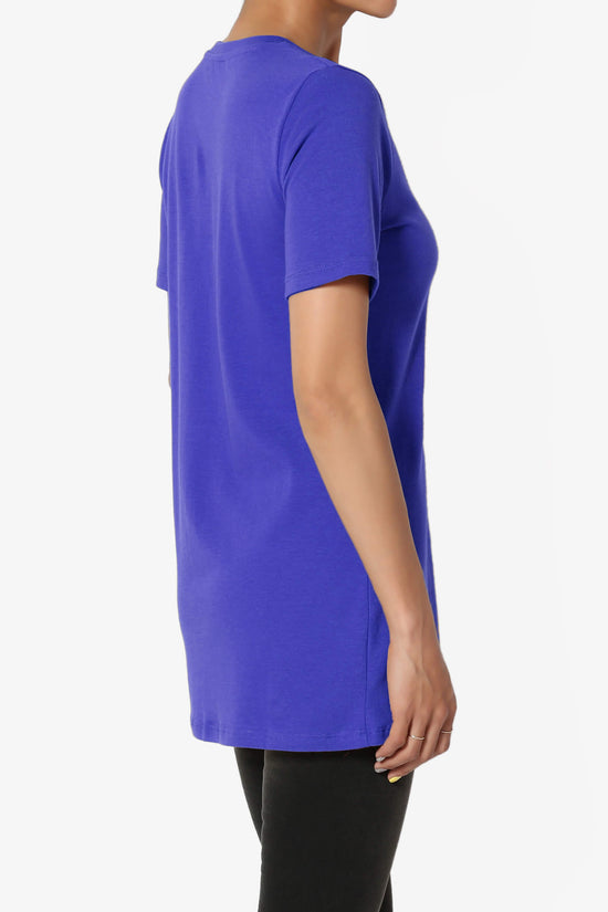 Elora Crew Neck Short Sleeve T-Shirt BRIGHT BLUE_4