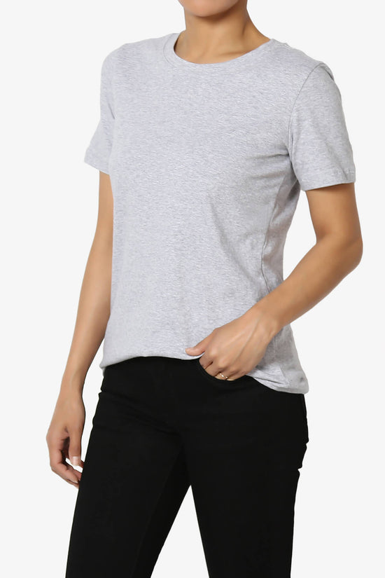Load image into Gallery viewer, Elora Crew Neck Short Sleeve T-Shirt HEATHER GREY_3
