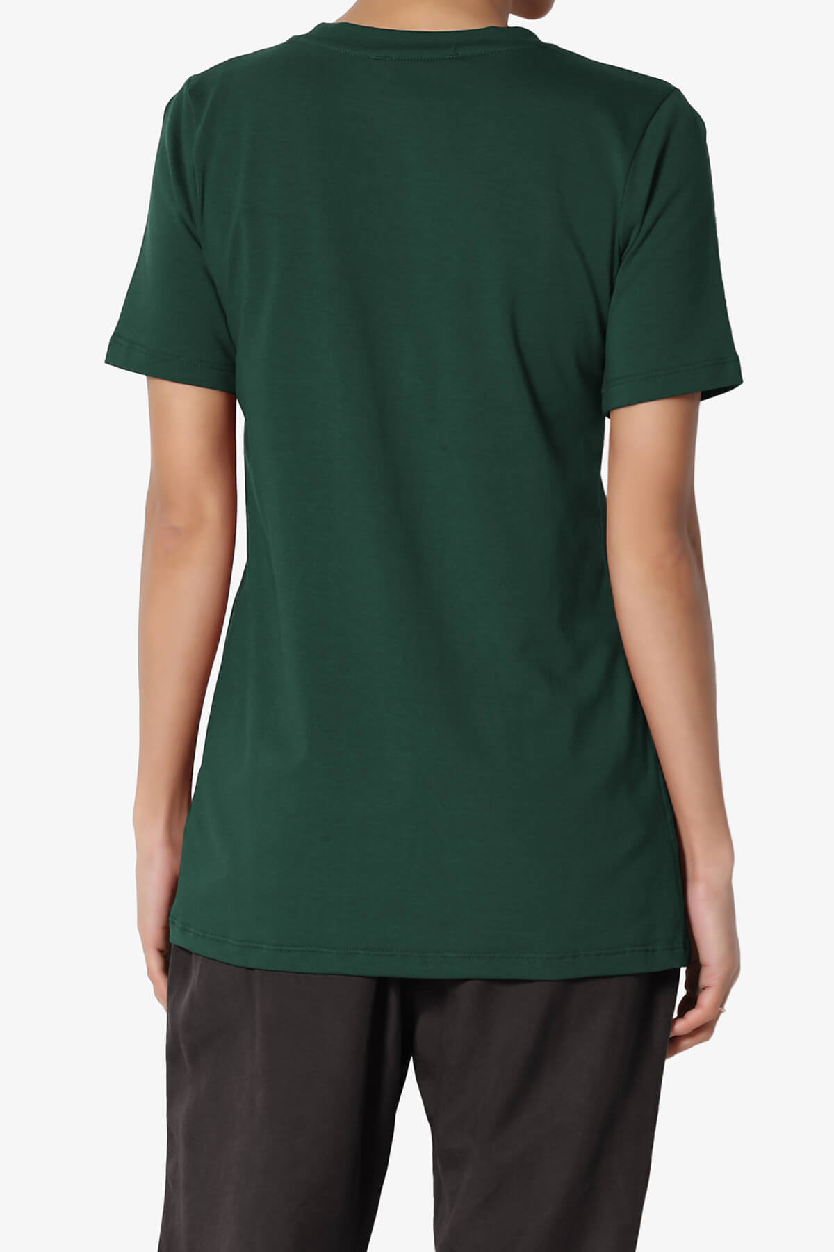 Elora Crew Neck Short Sleeve T-Shirt HUNTER GREEN_2
