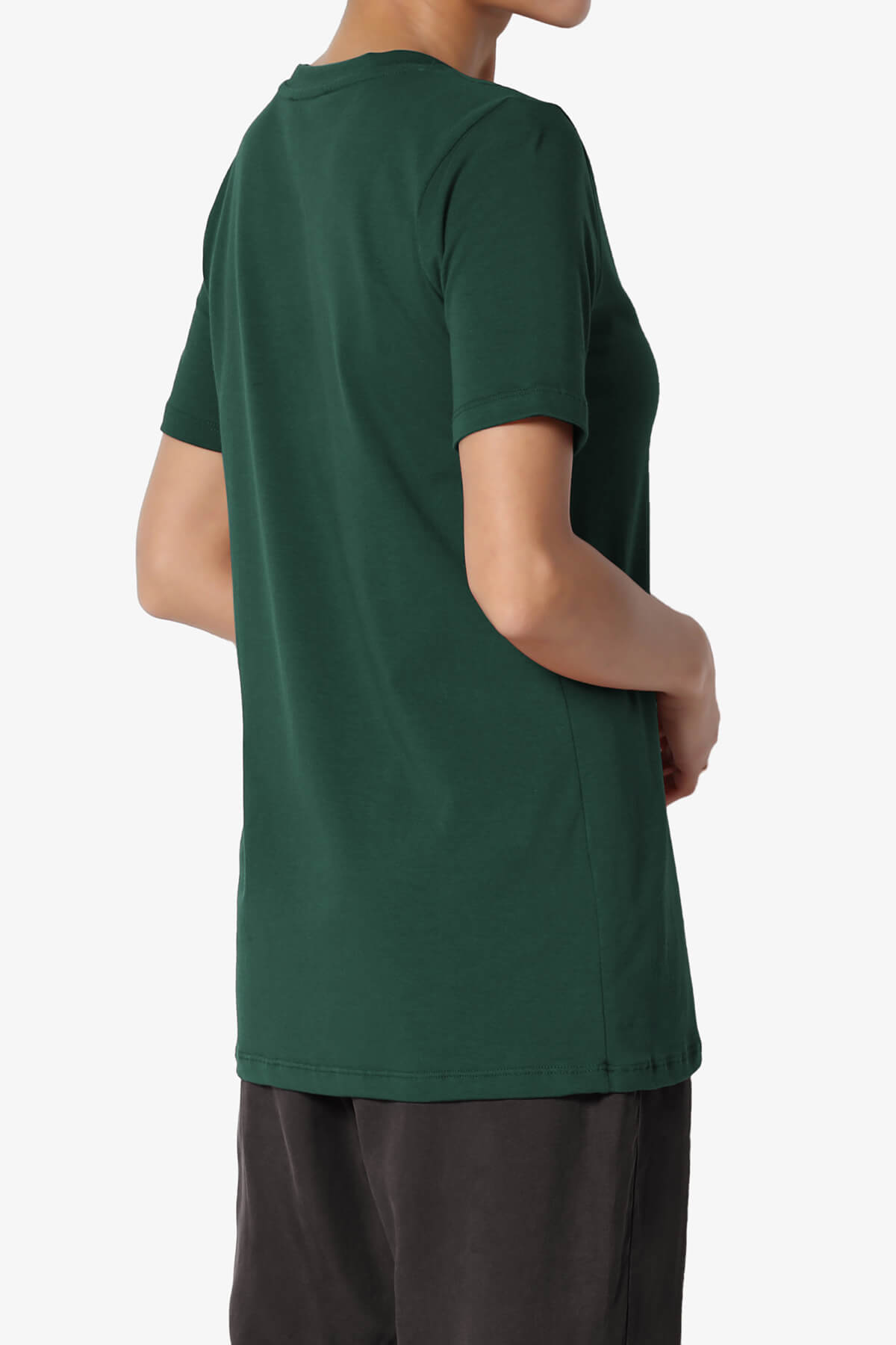 Elora Crew Neck Short Sleeve T-Shirt HUNTER GREEN_4