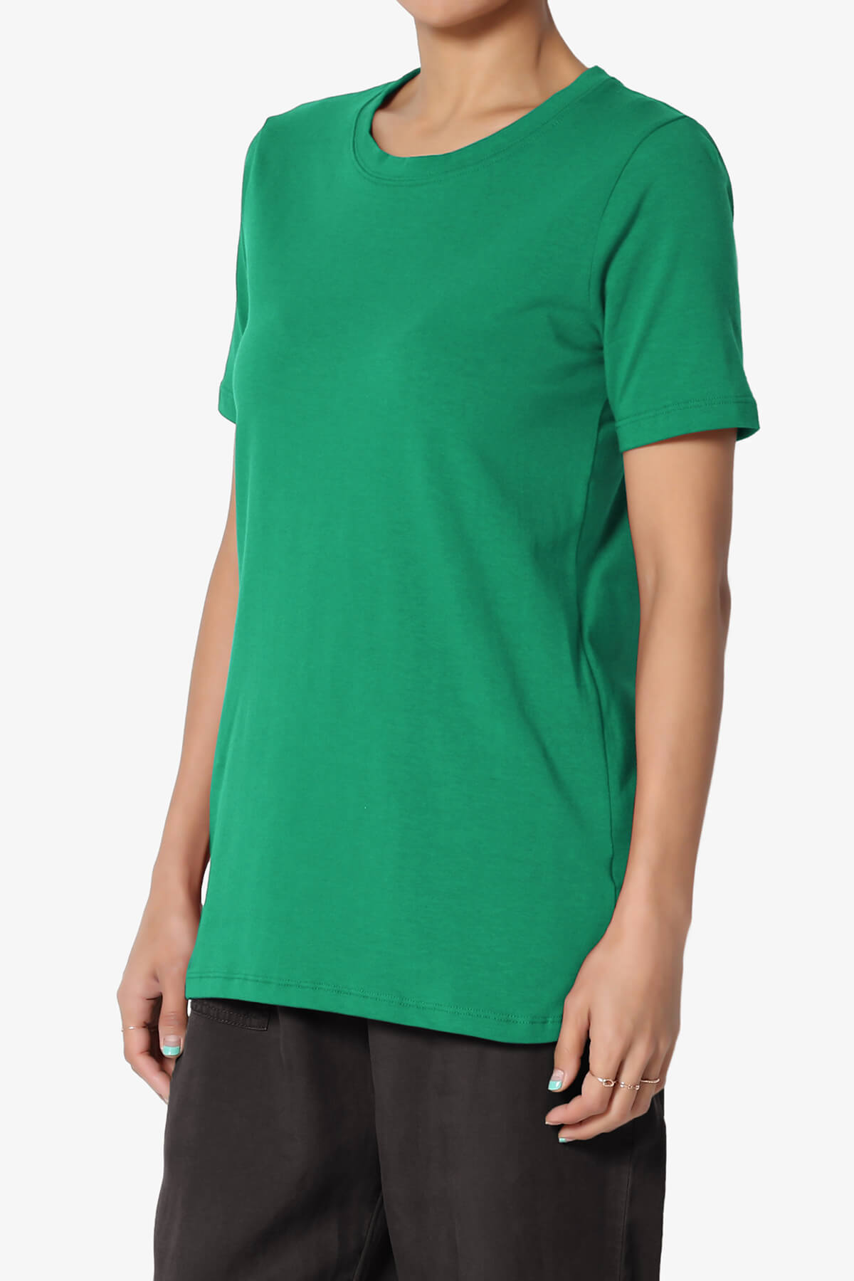 Load image into Gallery viewer, Elora Crew Neck Short Sleeve T-Shirt KELLY GREEN_3
