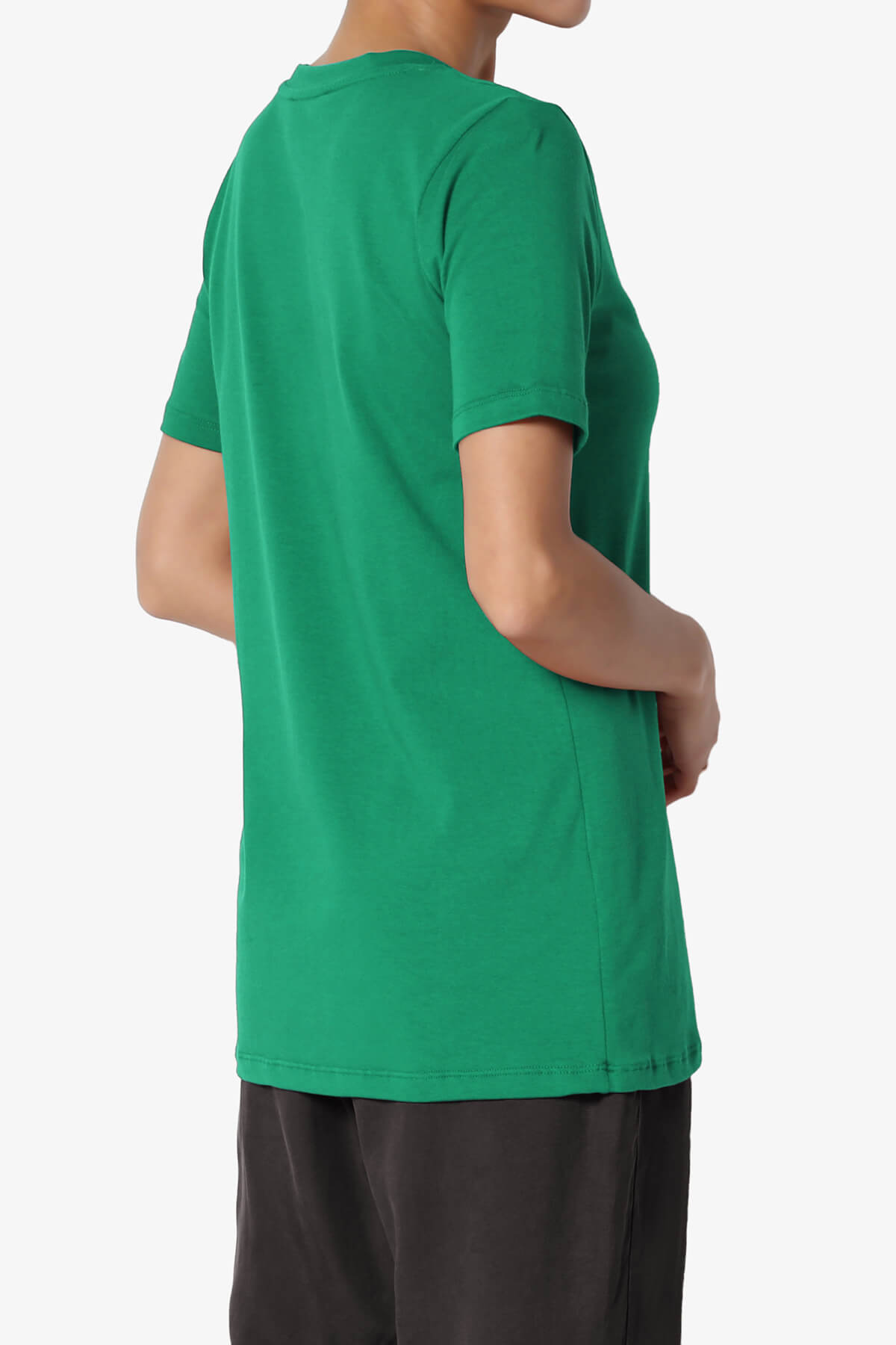Elora Crew Neck Short Sleeve T-Shirt KELLY GREEN_4