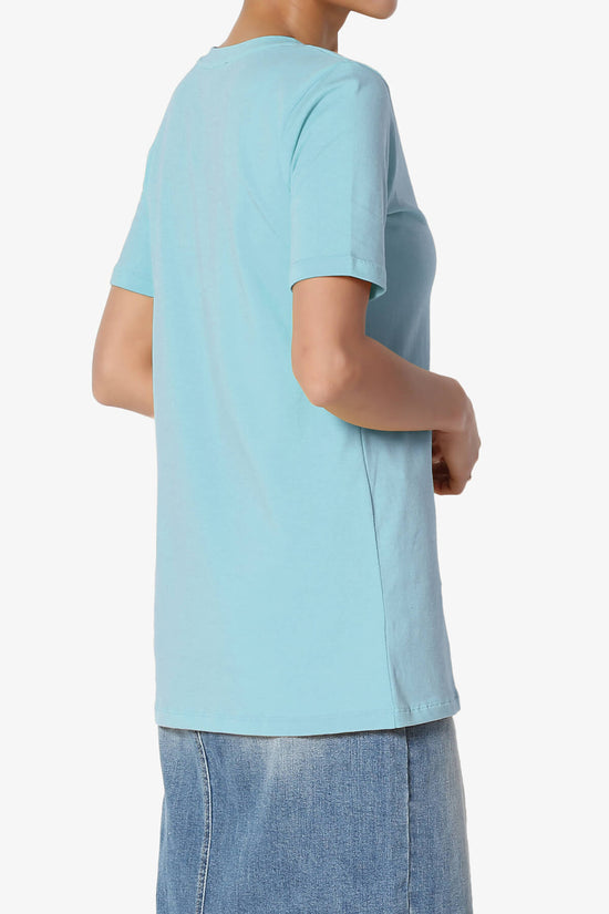 Load image into Gallery viewer, Elora Crew Neck Short Sleeve T-Shirt MILKY BLUE_4
