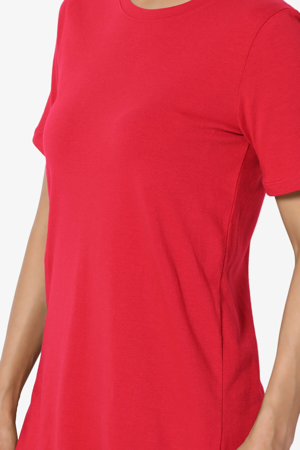 Elora Crew Neck Short Sleeve T-Shirt RED_5