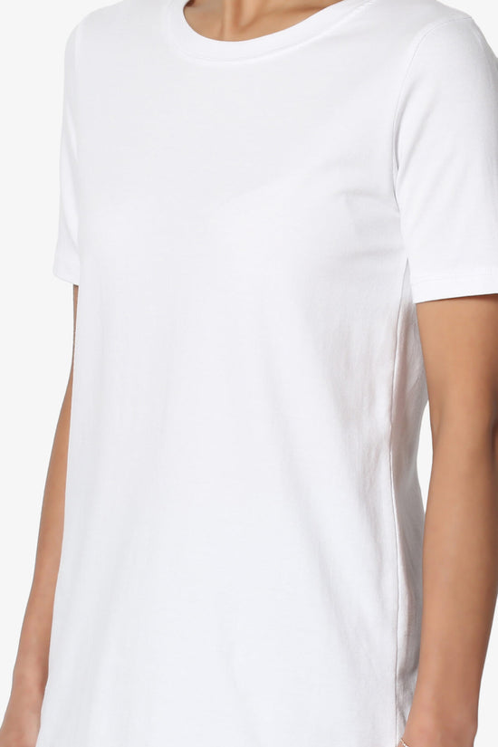 Elora Crew Neck Short Sleeve T-Shirt WHITE_5