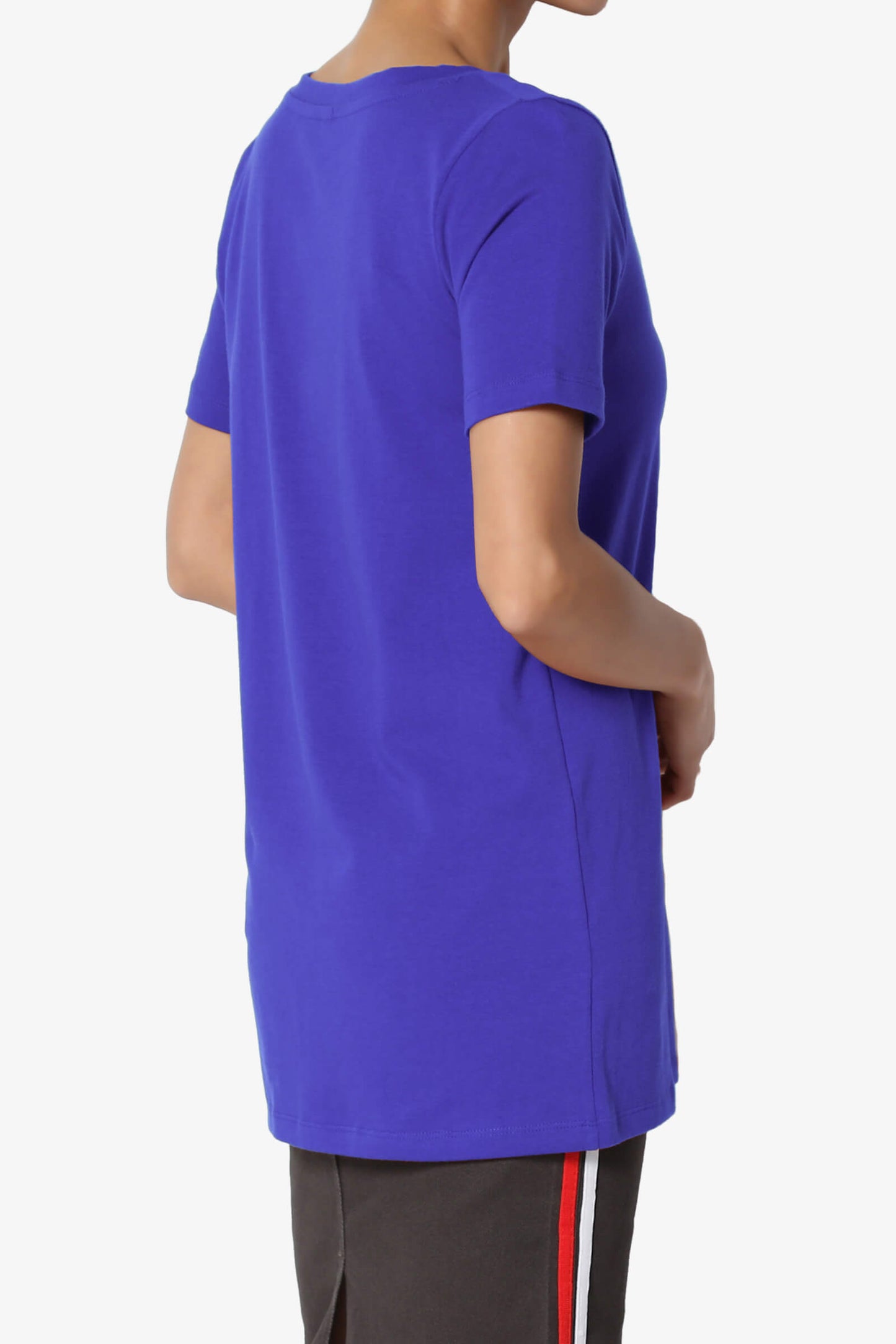 Load image into Gallery viewer, Elora V-Neck Short Sleeve T-Shirt BRIGHT BLUE_4
