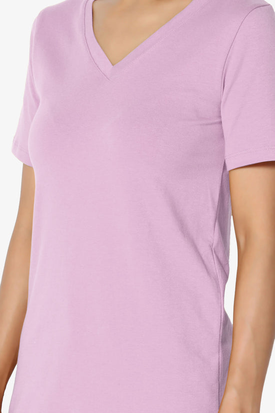 Elora V-Neck Short Sleeve T-Shirt MAUVE_5