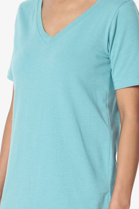 Load image into Gallery viewer, Elora V-Neck Short Sleeve T-Shirt MILKY BLUE_5
