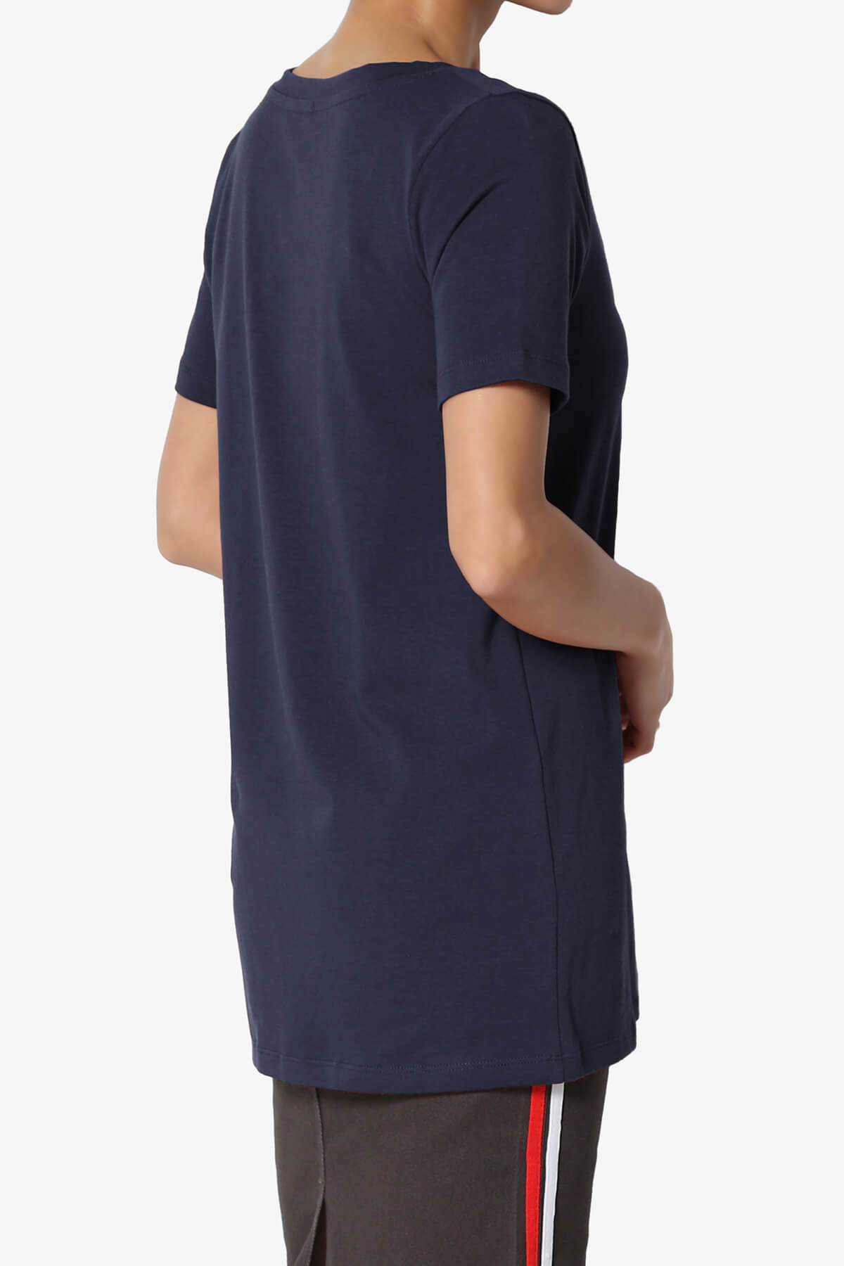 Elora V-Neck Short Sleeve T-Shirt NAVY_4