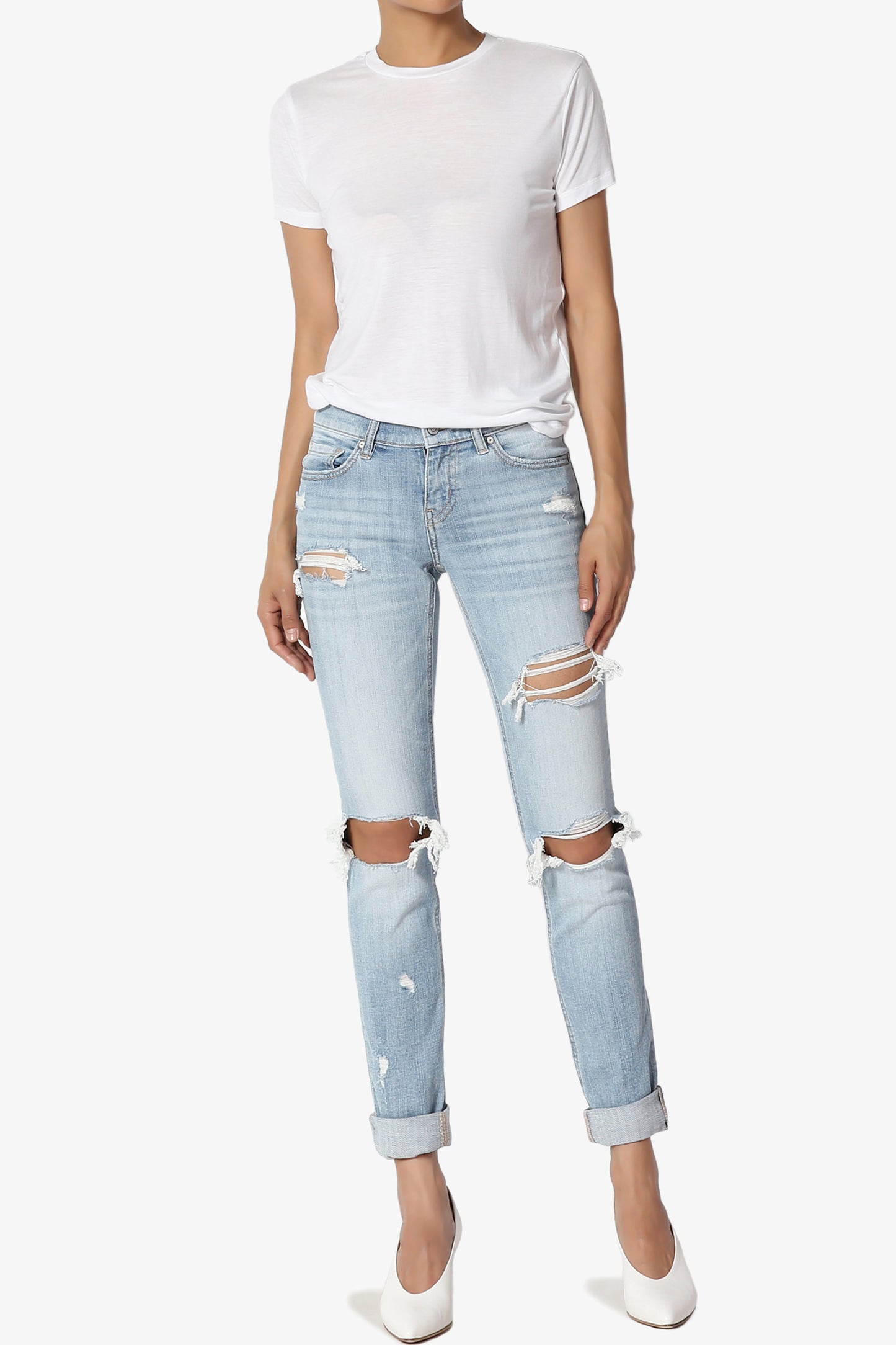 Thea Slim Fit Cropped Jeans - TheMogan