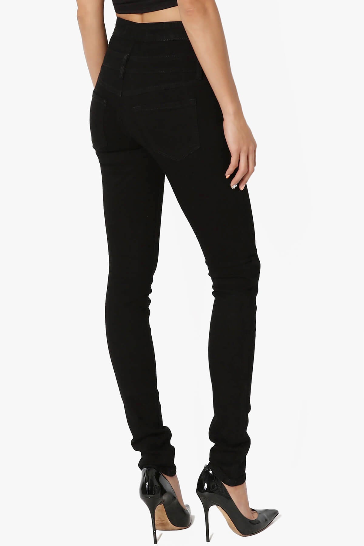 Load image into Gallery viewer, Imogen Mid Rise Black Skinny Jeans BLACK_4
