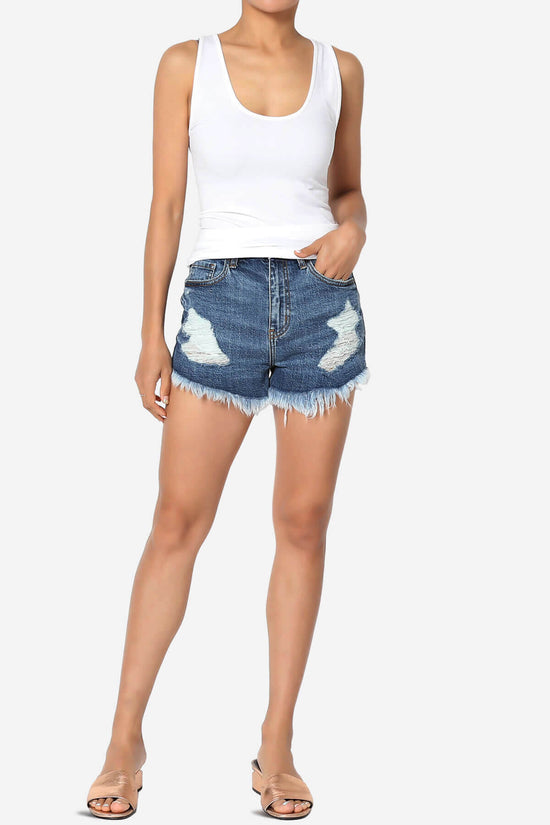 Load image into Gallery viewer, Lulu High Rise Distressed Cut Off Shortie
