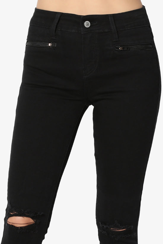 Load image into Gallery viewer, Edgemont Zip Pocket Rip Skinny Jeans
