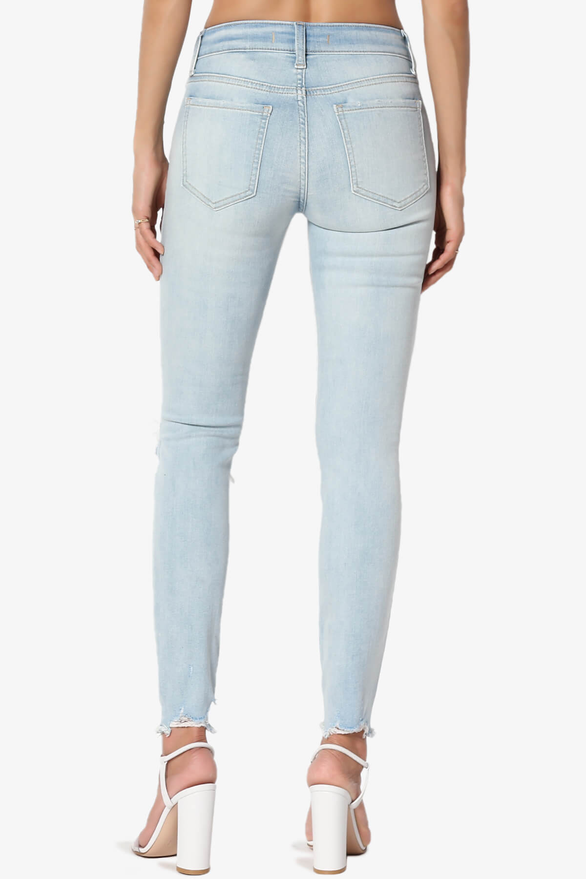 Load image into Gallery viewer, Josie Mid Rise Skinny Jeans in Cold Blooded LT LIGHT_2

