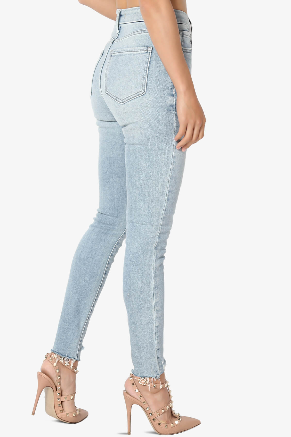 Kendall Ultra High Rise Crop Skinny Jeans in Talk LT LIGHT_4