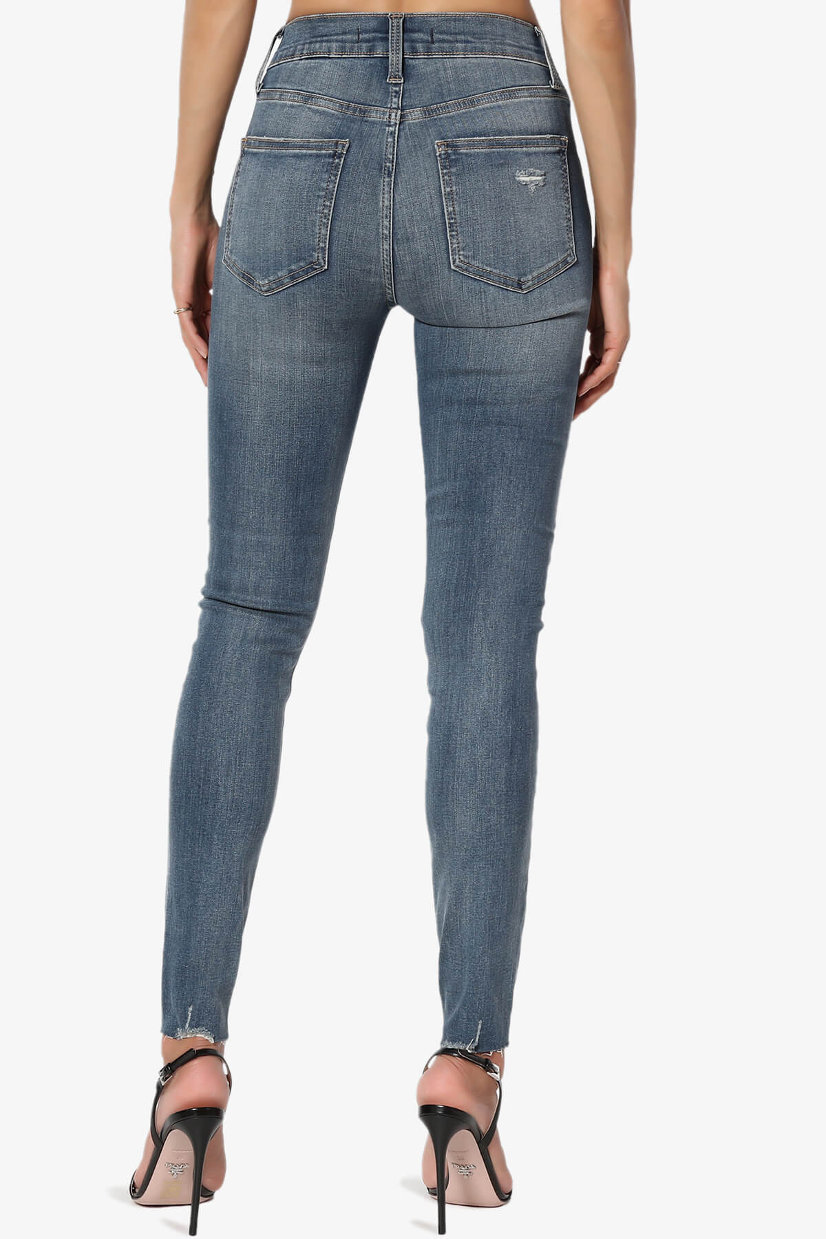 Load image into Gallery viewer, Bella Super High Rise Crop Skinny in Distressed MD MEDIUM_2
