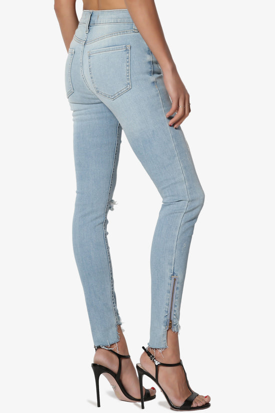Load image into Gallery viewer, Clara High Rise Zip Crop Skinny Jeans
