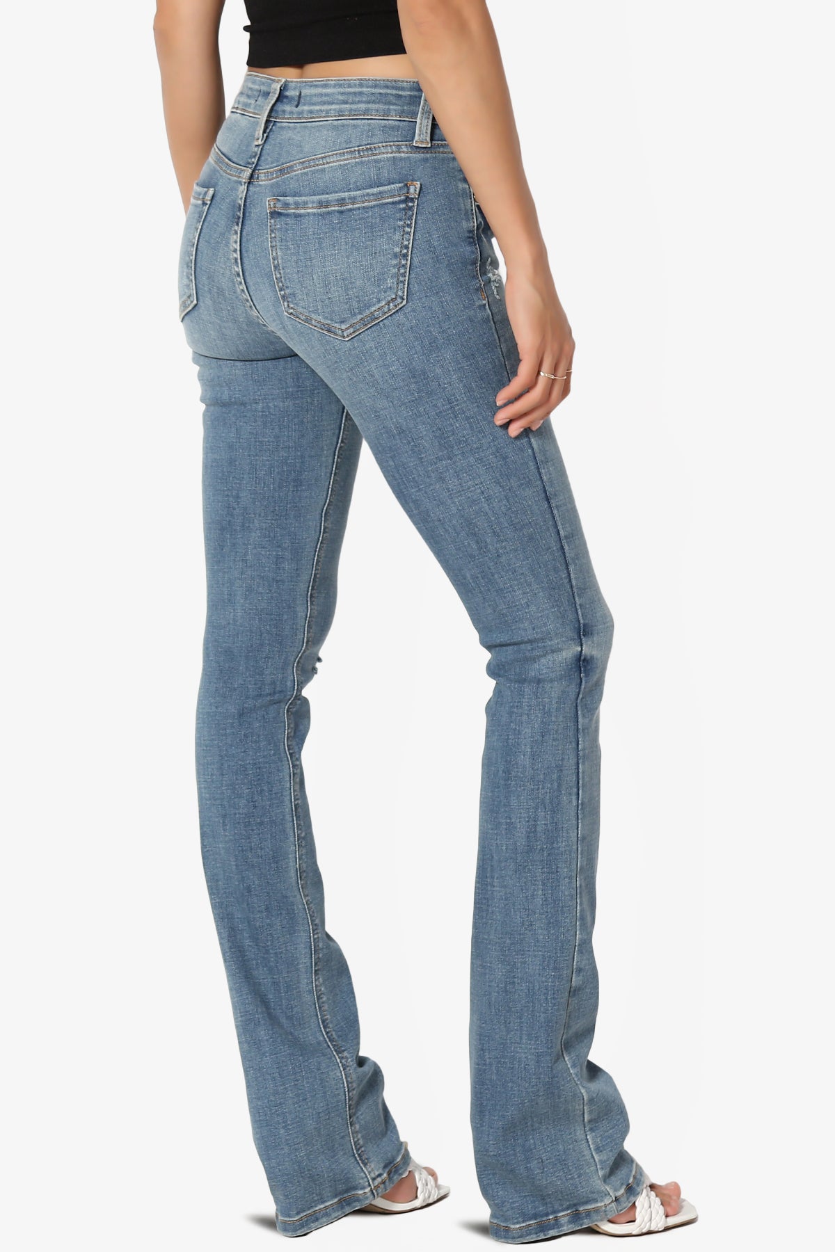 Imogen Mid Rise Bootcut Jeans in Wild Medium