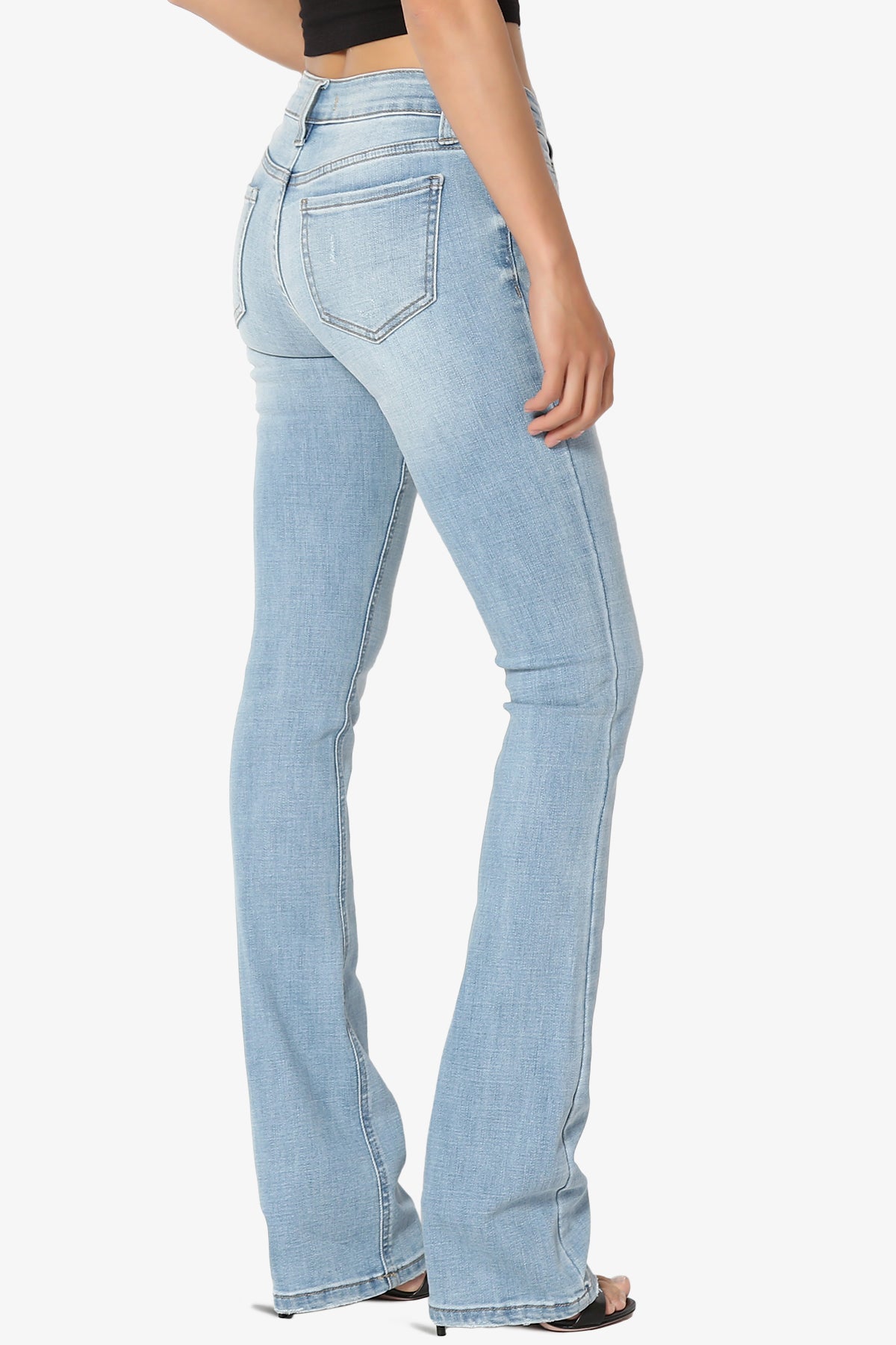 Atlantic Dark Wash Stretch Denim 32 inseam Mid Rise Slim Boot Cut Jeans –  TheMogan